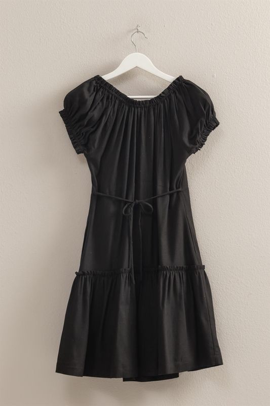 Lainey Linen Dress - Black