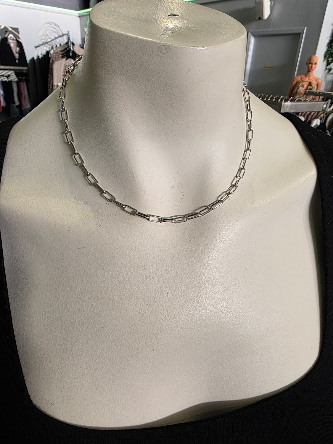 Silver Thin Link Necklace