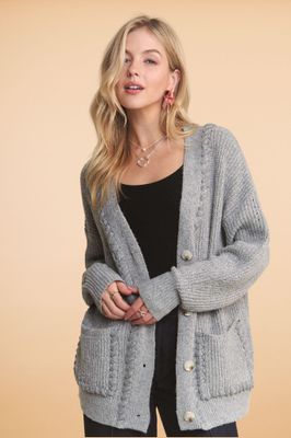 Mandy Sweater Cardigan - Grey