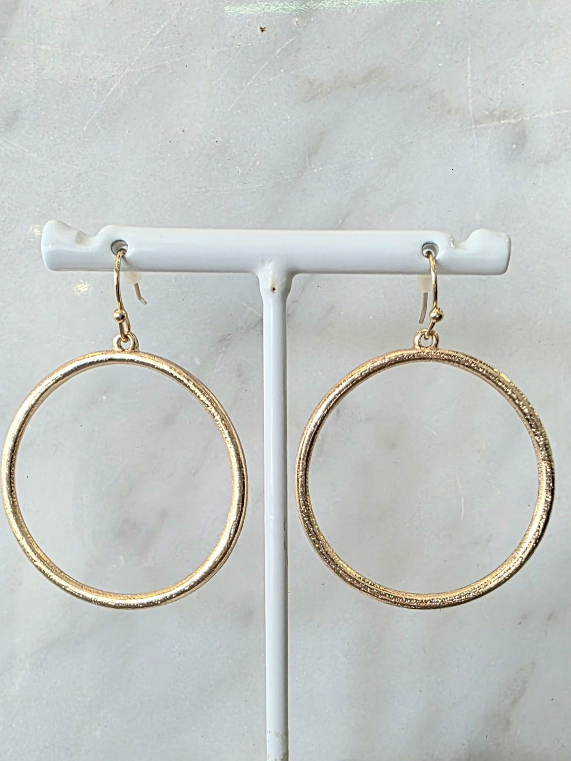 Large Yellow Circle Dangle Earrings