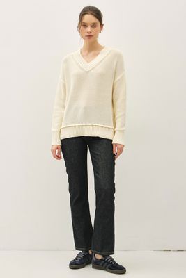 Milly V-Neck Sweater - Natural