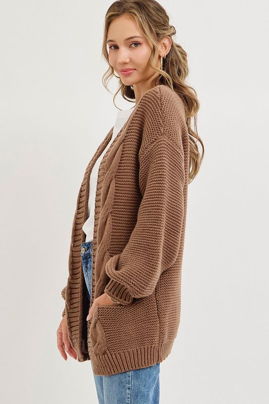 Aleah Chunky Cardigan - Cappuccino 