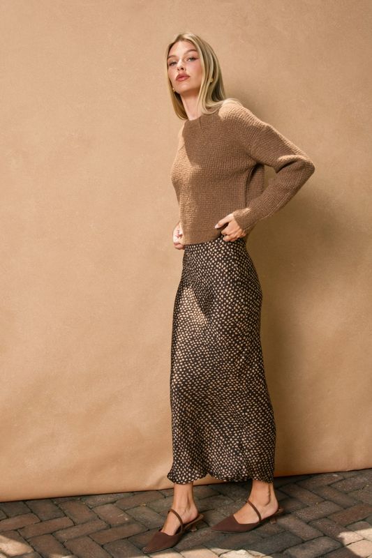 Megan Maxi Skirt - Umber/Taupe