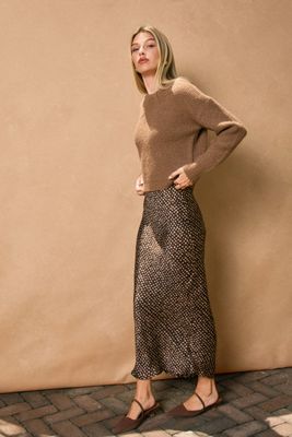 Megan Maxi Skirt - Umber/Taupe