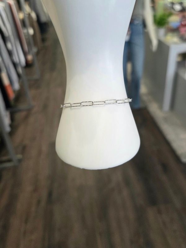 Silver Paperclip Bracelet