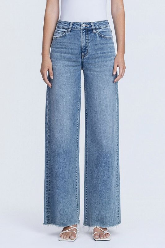 Sadie High Rise Wide Leg Jeans - Light