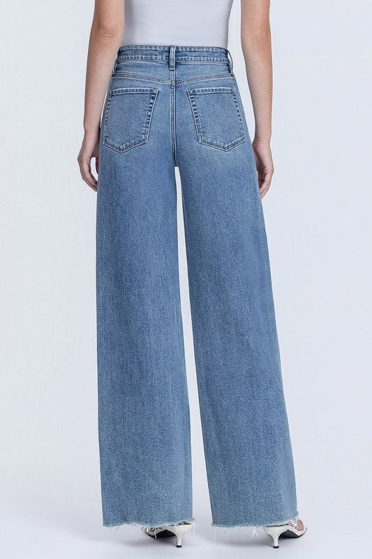 Sadie High Rise Wide Leg Jeans - Light