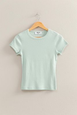 Ribbed Baby Tee - Mint