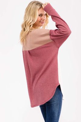 Monica Henley Top - Burgundy