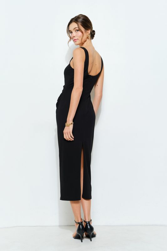 Angie Princess Cut Dress - Black