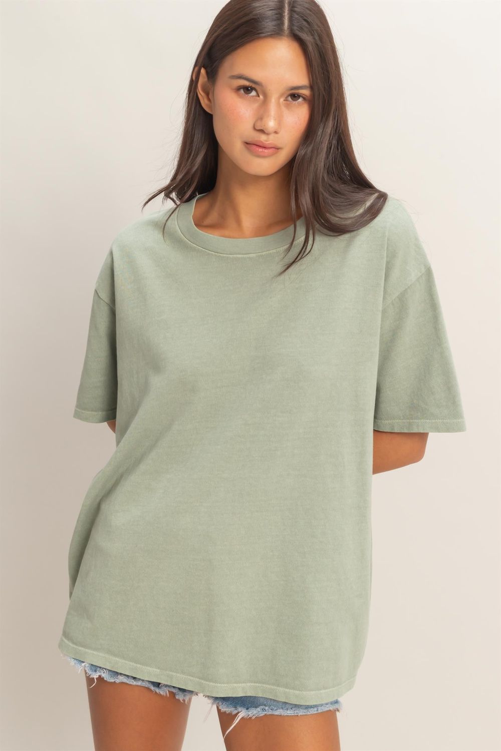 Jenny Basic Tee - Sage Green