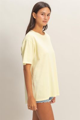 Jenny Basic Tee - Pale Yellow