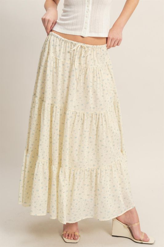 Grace Floral Skirt - Yellow