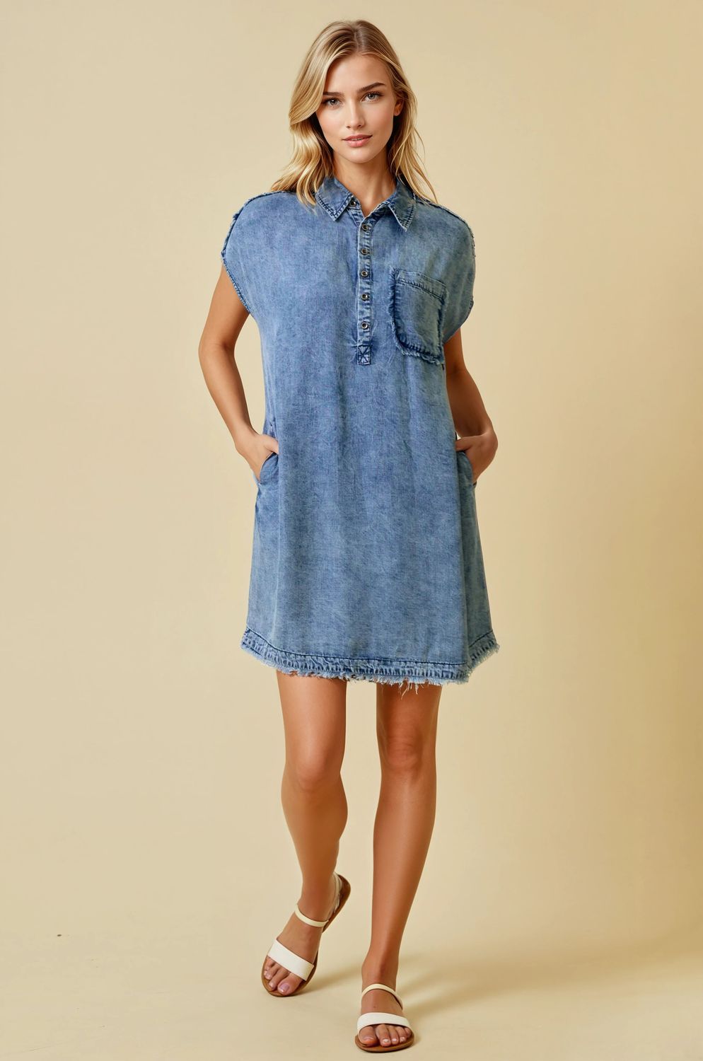 Taylor Denim Mini Dress - Dark