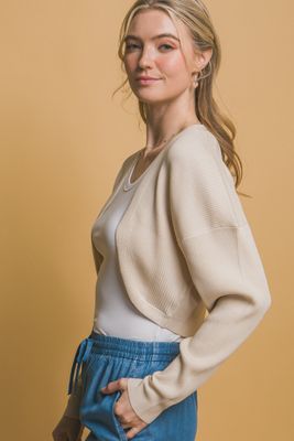 Cassie Cropped Bolero - Beige