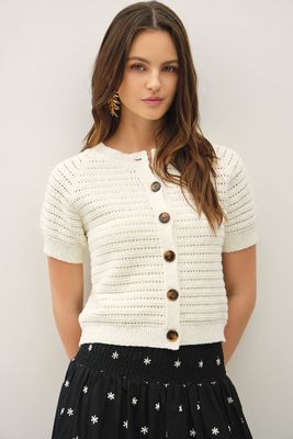 Mandy Crochet Top - Off White