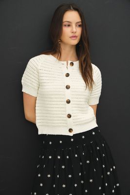 Mandy Crochet Top - Off White