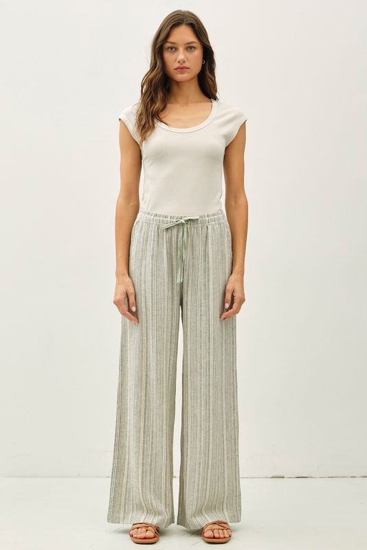 Riley Linen Pants - Spruce
