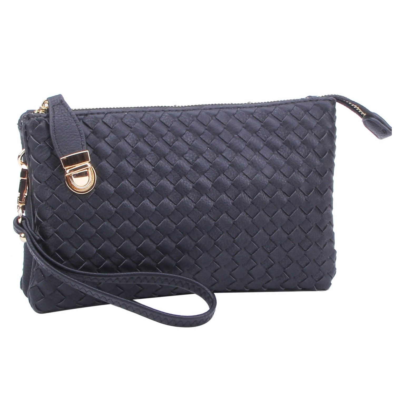 Large Crossbody/ Clutch, Color: Black