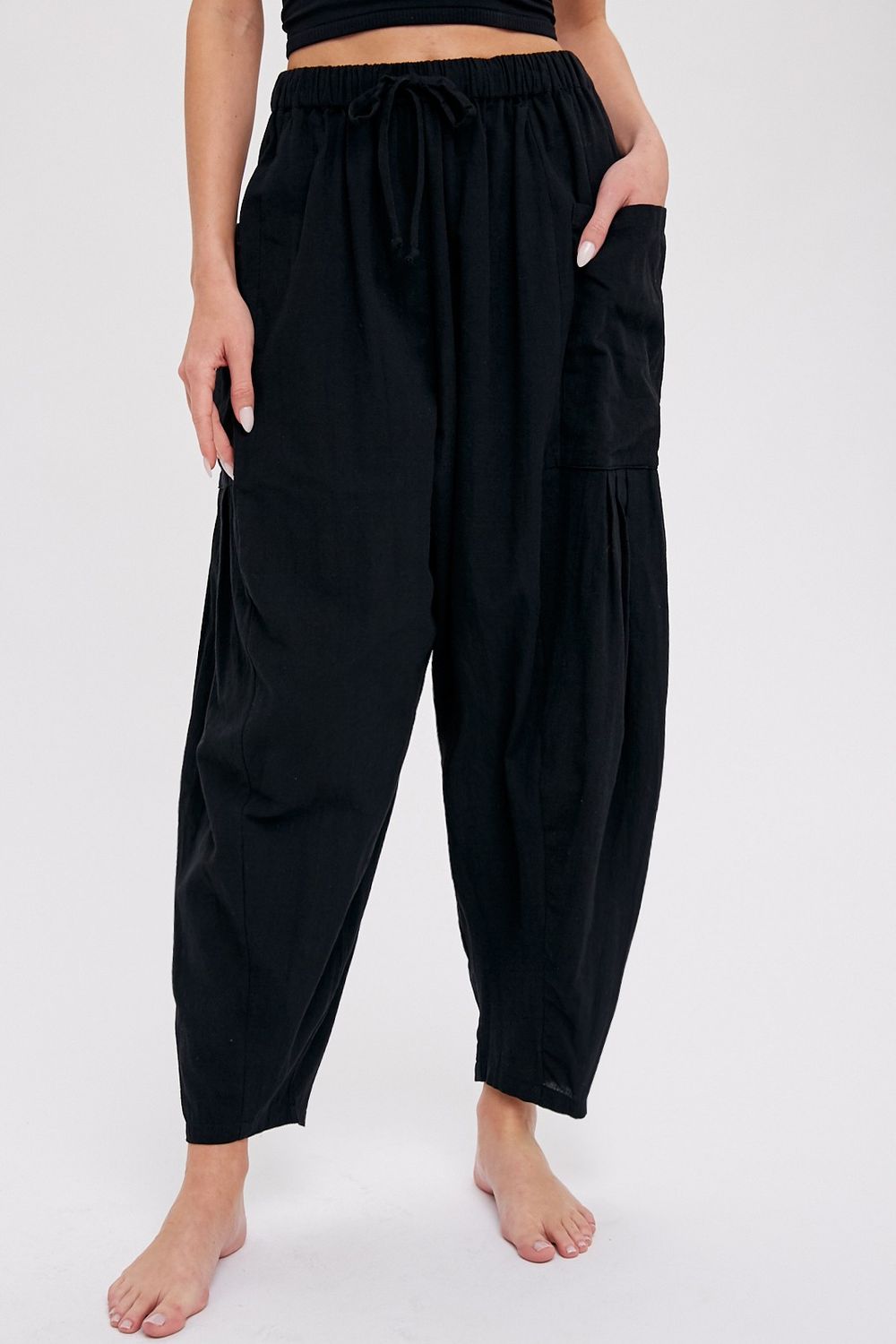 Faye Harem Pants - Black
