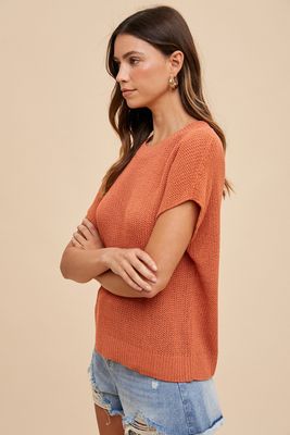 Fiona Sweater Top - Clay