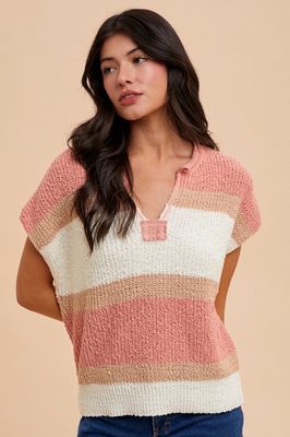 Emmy Color Block Top - Peach Emmy Color Block Top - Peach