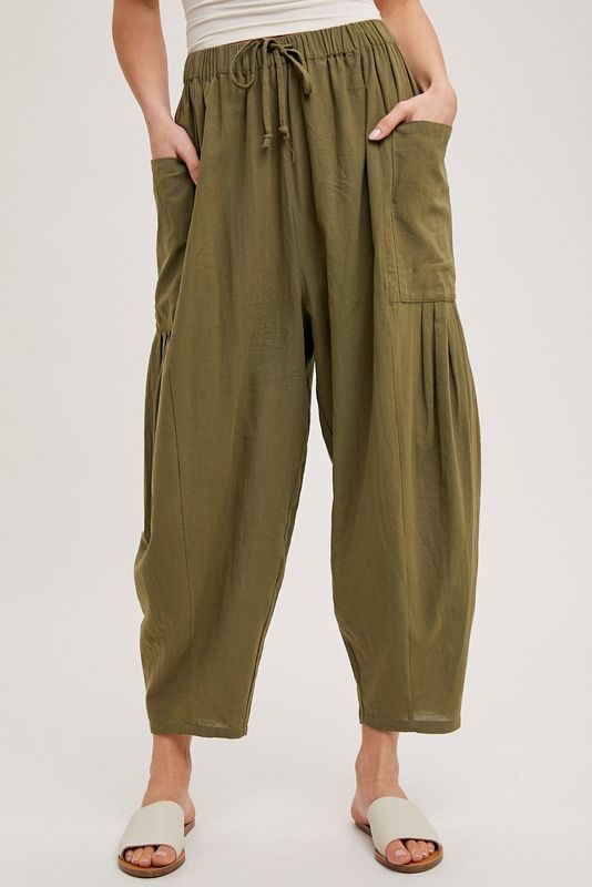 Faye Harem Pants - Olive
