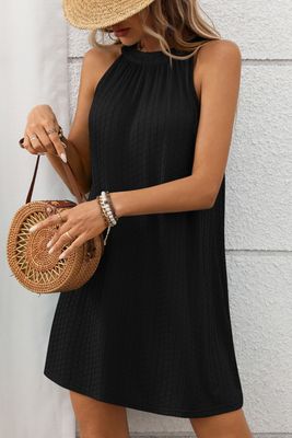 Nichole Halter Neck Dress - Black