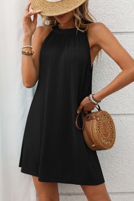 Nichole Halter Neck Dress - Black