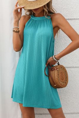 Nichole Halter Neck Dress - Teal