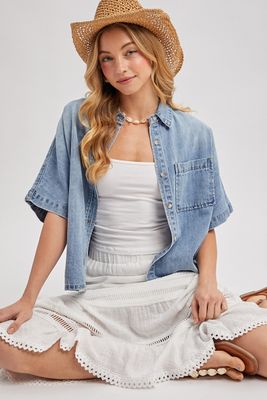 Willow Denim Button Down - Light