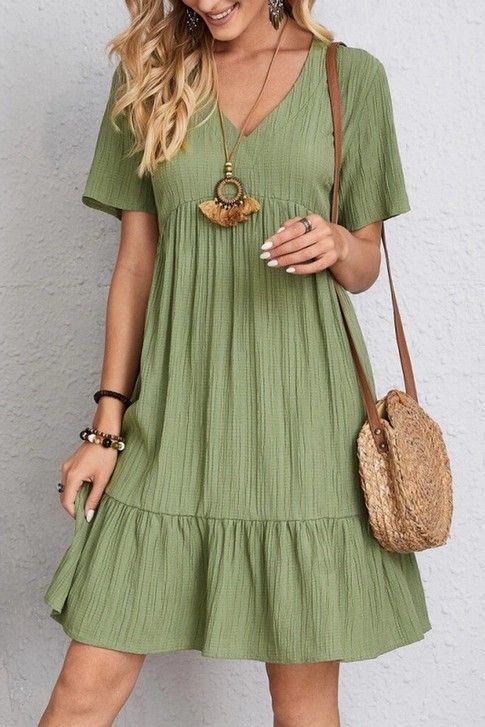 Cari Flowy Dress - Sage