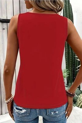 Cali Tank with Buckle - Red