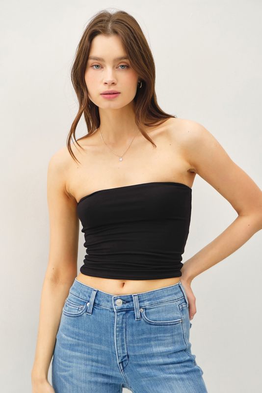 Basic Bandeau Top - Black