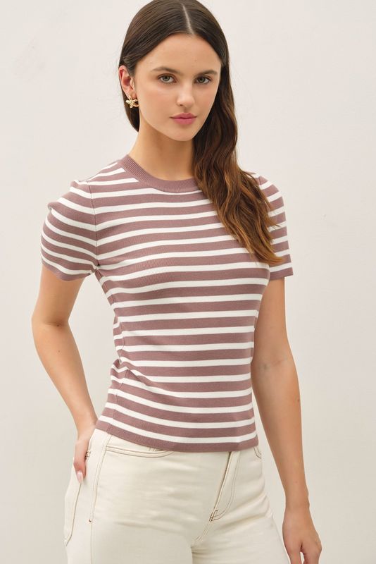 Cassie Striped Top - Coco