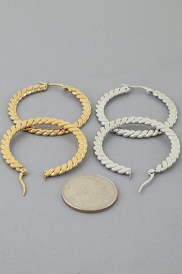 Chic Twisted Hoops