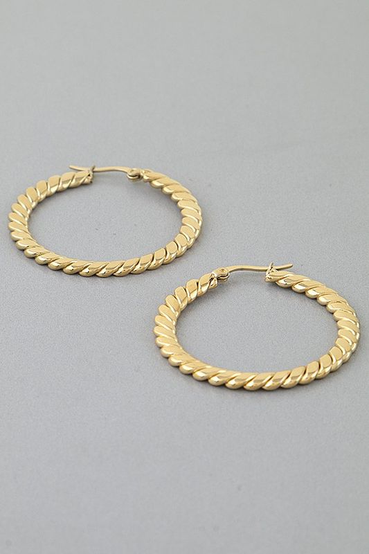 Chic Twisted Hoops