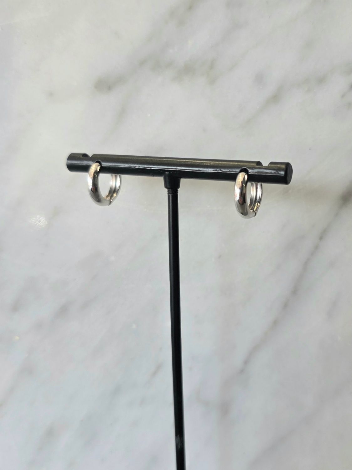 Sterling Silver Hinged Hoop - Thick