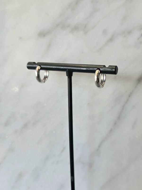 Sterling Silver Hinged Hoop - Thick