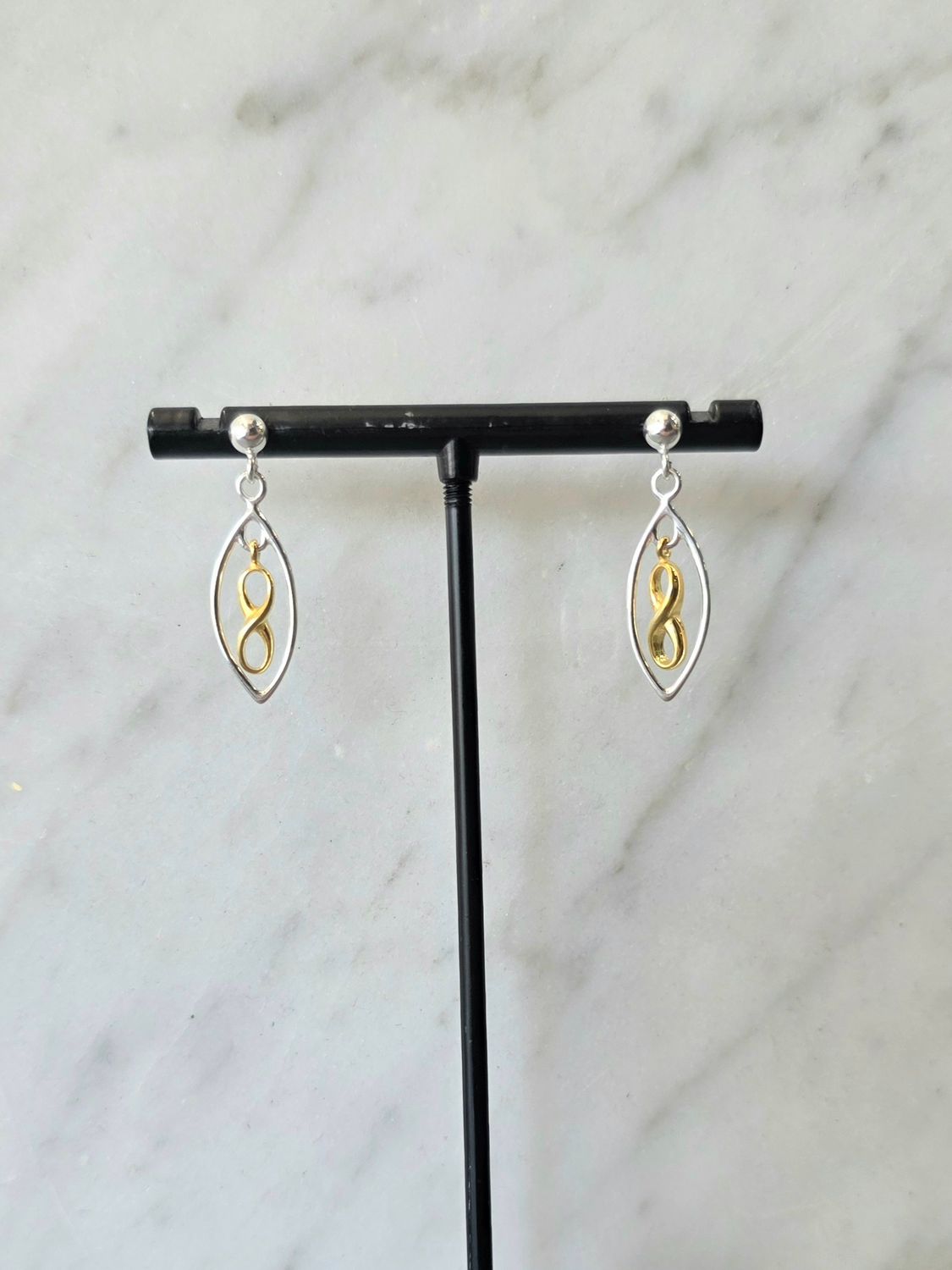 Infinity Teardrop Post Earrings