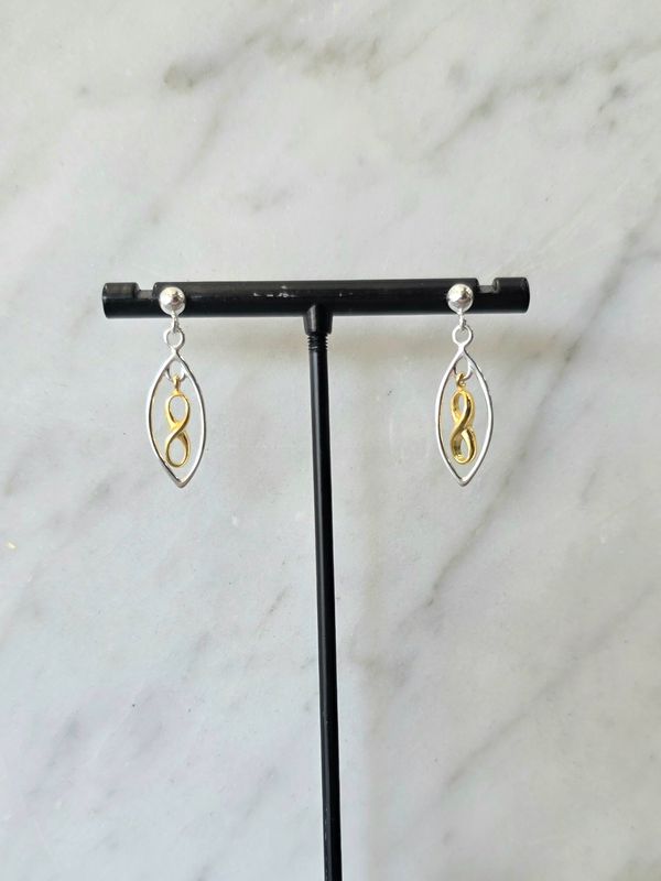 Infinity Teardrop Post Earrings