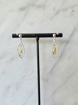 Infinity Teardrop Post Earrings