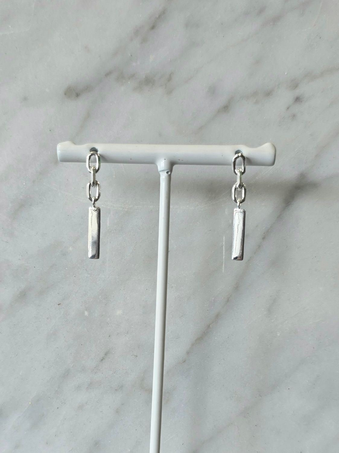Chain &amp; Bar Post Earrings