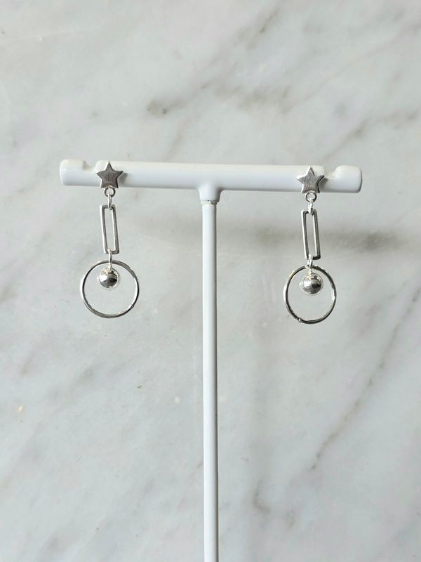 Sterling Silver Star Post Earrings