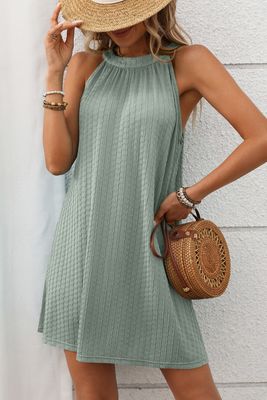 Nichole Halter Neck Dress - Sage