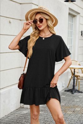 Maci Mini Tunic Dress - Black