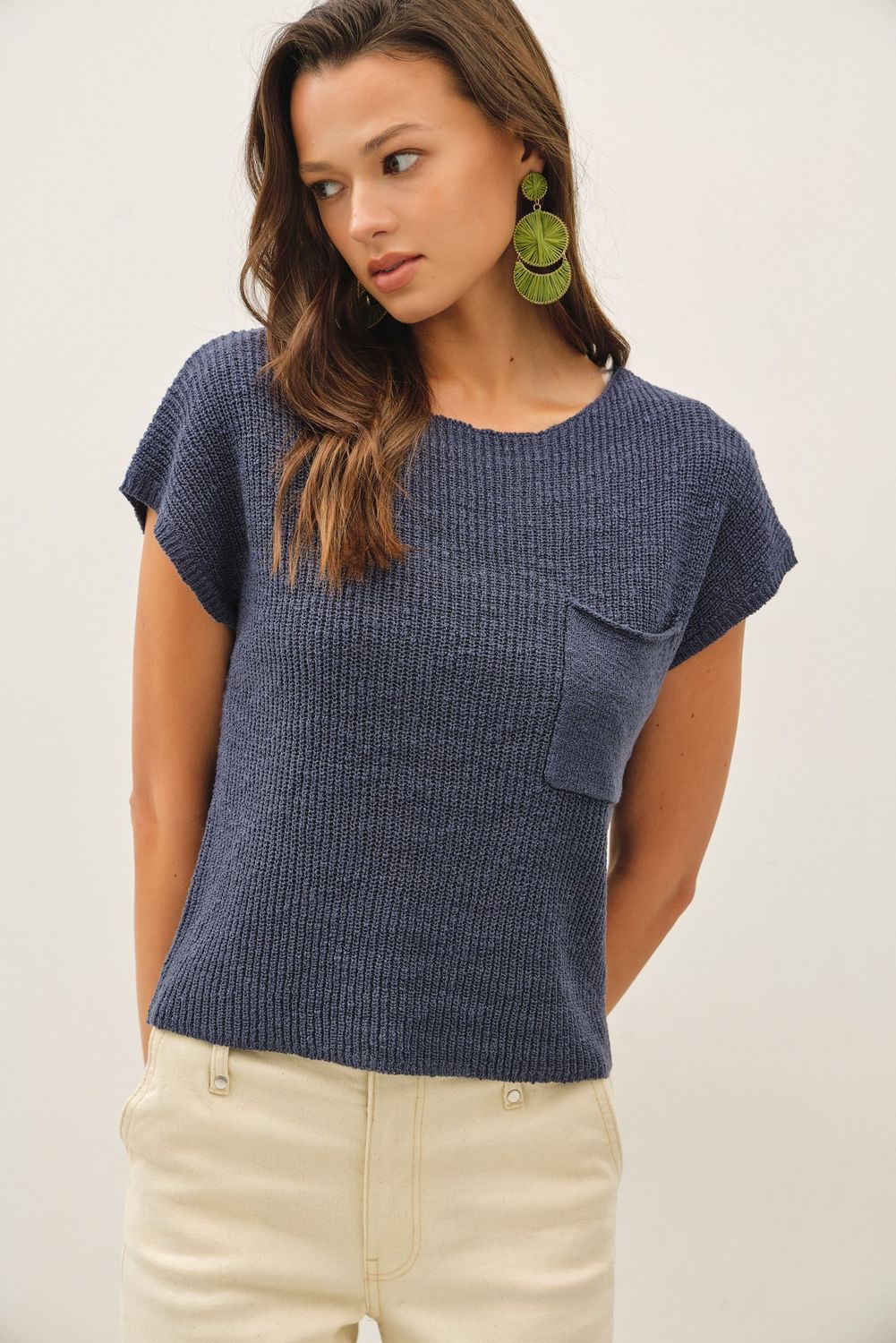 Destiny Knit Top - Dark Slate