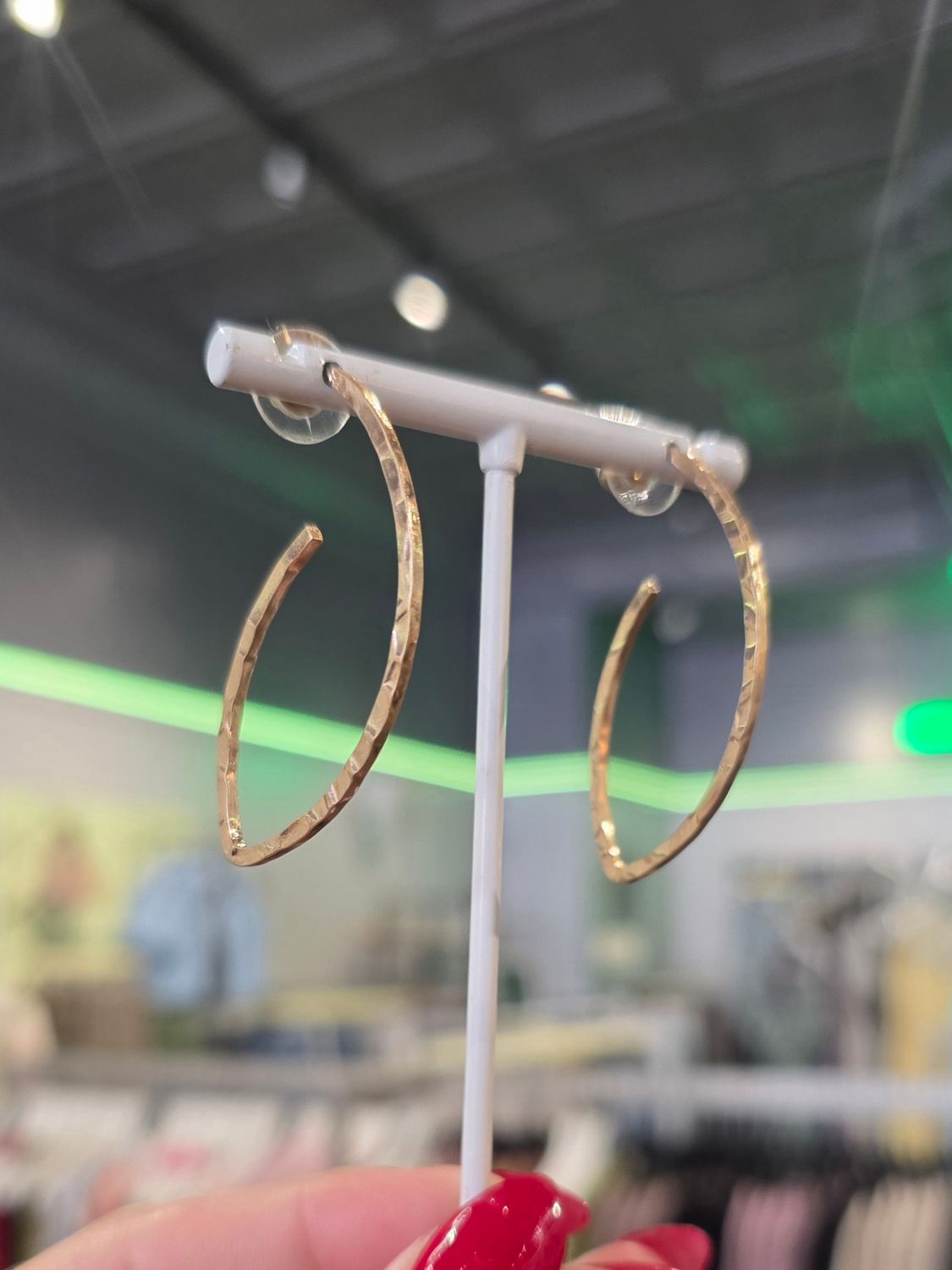 Yellow Rigged Curved Earrings