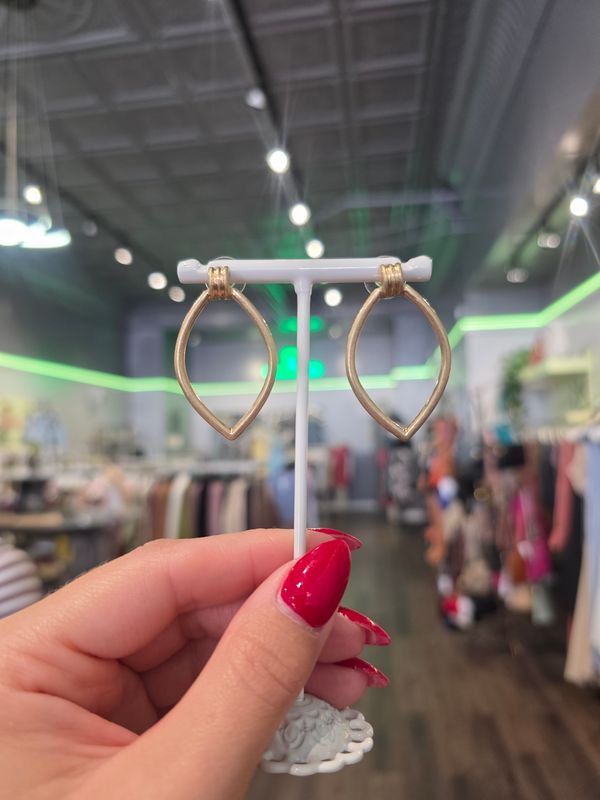 Yellow Teardrop &amp; Bar Earrings