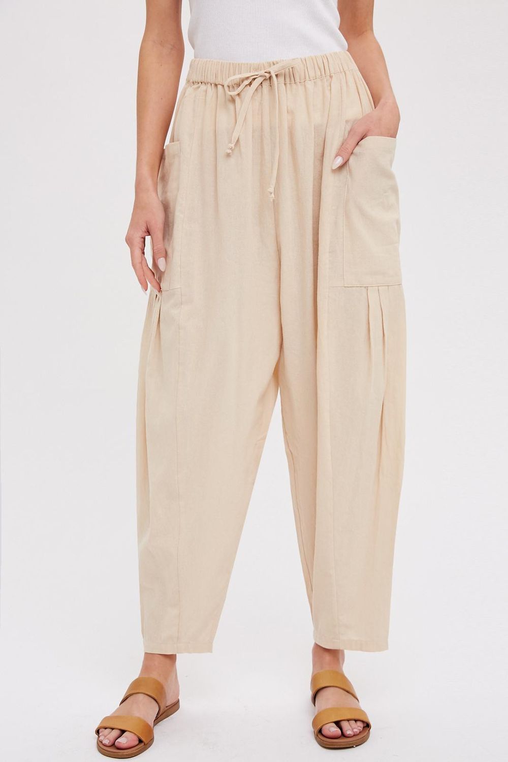 Faye Harem Pants - Beige